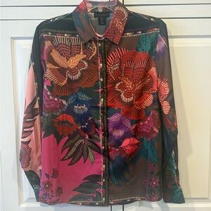 House of Harlow 1960 Multicolor Floral Patterned Blouse